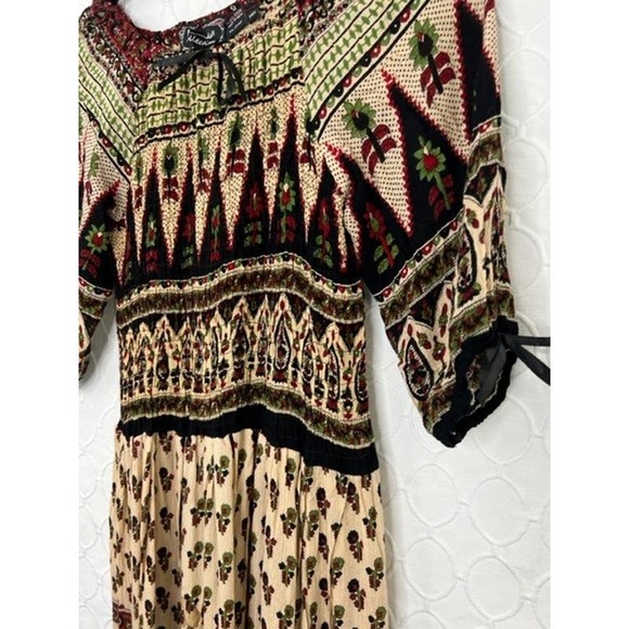 Ana-K Anandas Collection Boho Short Sleeve Maxi Peasant Dress Size Free - Picture 2 of 4